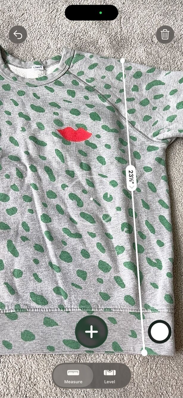 Clare V. Leopard Lips crewneck oversized Sweatshirt, Small $178 F18 - Picture 9 of 11